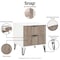 Manhattan Comfort 2-Piece DUMBO Standard 3-Drawer Dresser and DUMBO 2.0 Nightstand in White and Grey 2-DB02-WG - alternate 6